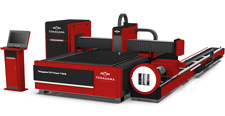 Лазерный комплекс резки открытого типа Smart T раскрой листа и трубы 1000 W