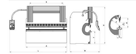 Гидравлический листогибочный пресс Ermaksan Speed-Bend PRO 3100х100 Cybelec VISITOUCH 19